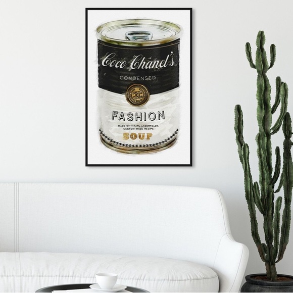 OLIVER GAL Fashion Soup Can On Canvas Print 24”H x 16”W - Picture 2 of 8
